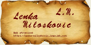 Lenka Milošković vizit kartica